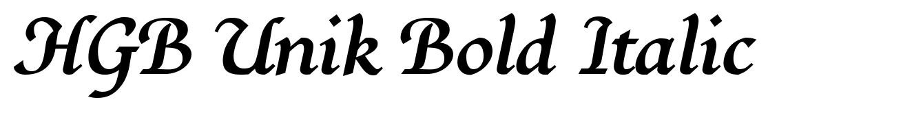 HGB Unik Bold Italic